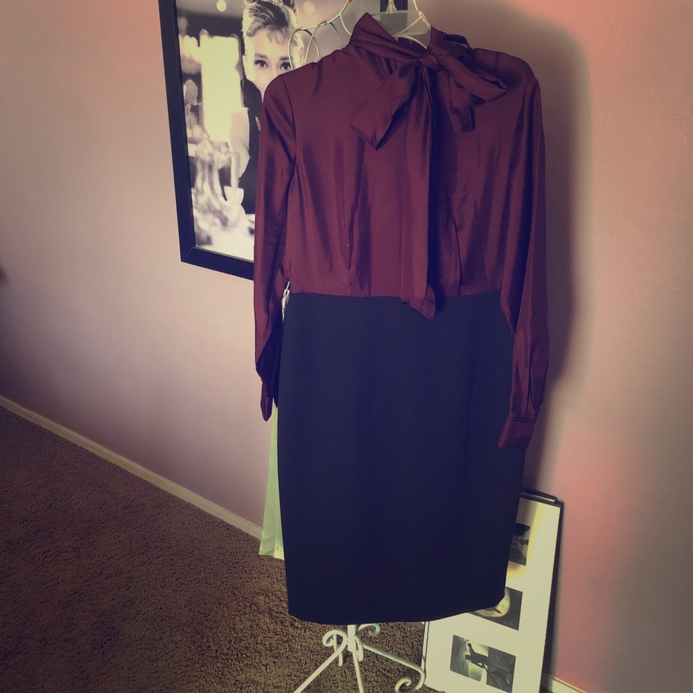 Ted Baker Pussy Bow/Neck tie dress